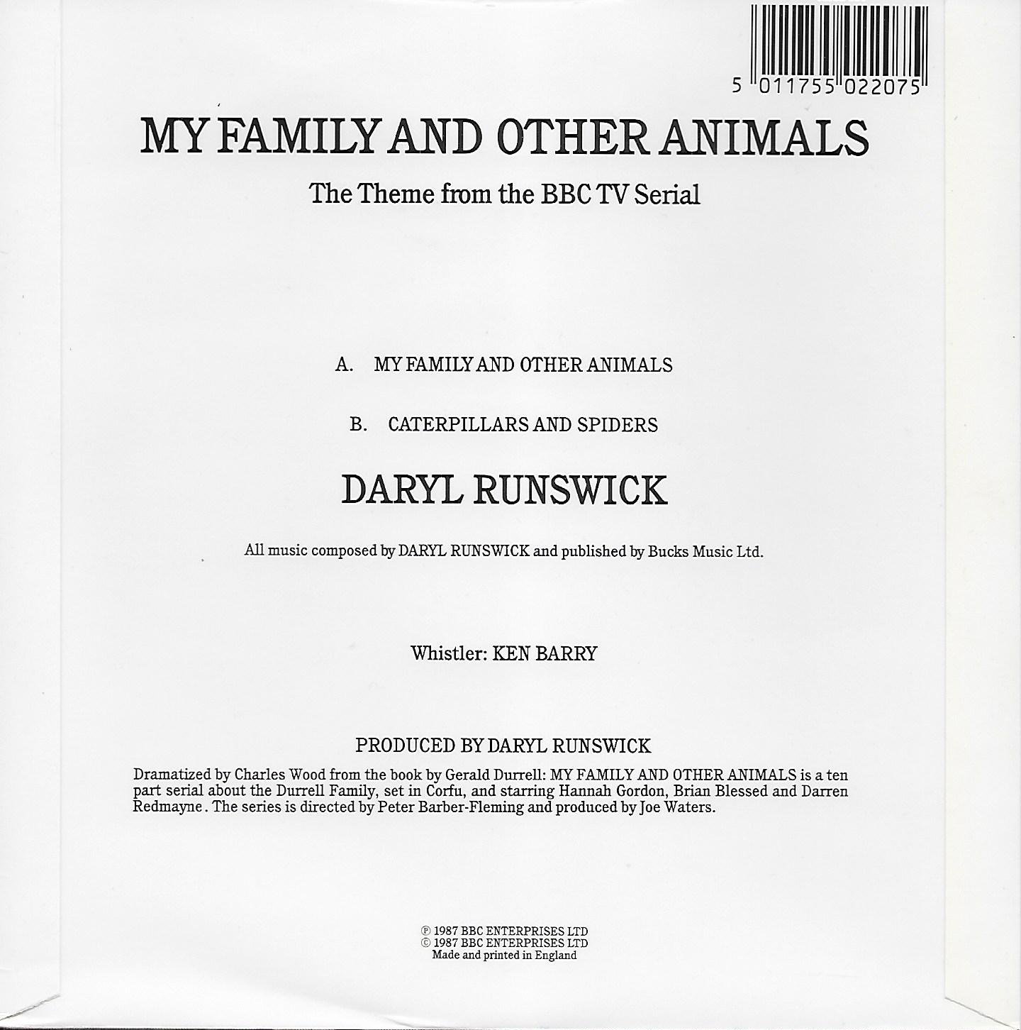 Picture of RESL 220 My family and other animals by artist Darly Runswick / Ken Barrie from the BBC records and Tapes library